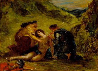 Saint Sebastian with Saint Irene and an Attendant by Ferdinand Victor Eugene Delacroix